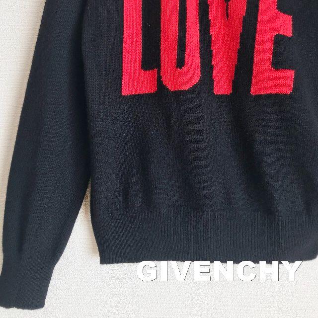 GIVENCHY】ジバンシィー カシミヤ混 ジップニット LOVE ニット GIVENCHY】ジバンシィー カシミヤ混 ジップニット LOVE ニット