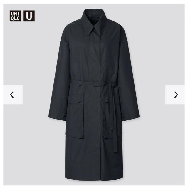 UNIQLO(ユニクロ)のユニクロ　コットンロングコート　gu H&M ZARA スタンカラー　beams レディースのジャケット/アウター(ロングコート)の商品写真