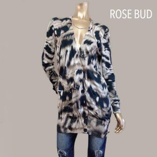 ローズバッド(ROSE BUD)のROSE BUD レオパード カーディガン＊マカフィー ビームス ナノユニバース(カーディガン)