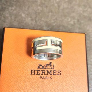 エルメス(Hermes)のエルメス　指輪　ムーブアッシュ　シルバー　925 銀　H アイボリー リング　☆(リング(指輪))