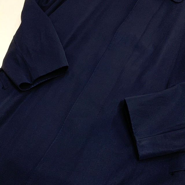 OLD LANVIN ランバン 幾何学柄 ウール ステンカラーコート