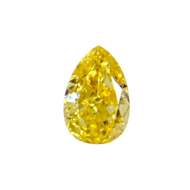 MEDIUMYELLOWピースFANCY VIVID YELLOW ORANGE 0.120ct PS