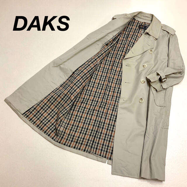 DAKS London ハウスチェック トレンチコート グレー clubpetschile.cl