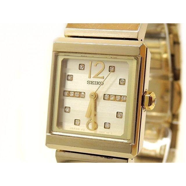 セイコー ルキア 時計 ■ 1F21-0BB0 ステンレス ゴールドカラー 腕時計