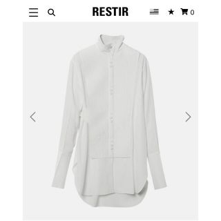 リステア(RESTIR)のsoy様専用⭐︎RESTIR IRENE ビブカラーシャツ　完売品(シャツ/ブラウス(長袖/七分))