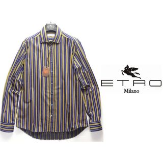 エトロ(ETRO)の44,000円新品ETROエトロ★ストライプ柄スリムシャツ首回り41cmXL(シャツ)