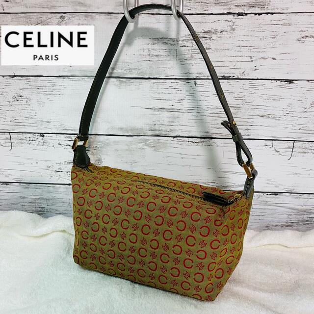 celine(セリーヌ)の【良品】CELINE セリーヌ　Cマカダム柄　玉虫色　アクセサリーポーチ レディースのバッグ(ハンドバッグ)の商品写真