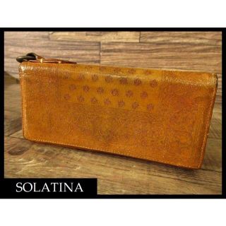 ソラチナ(SOLATINA)のSOLATINA ソラチナ 本革 レザー バンダナ ペイズリー 柄 彫り 長財布(長財布)