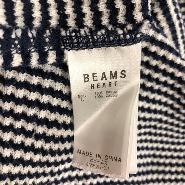 BEAMS(ビームス)のBEAMS HEART ワッフルロングTシャツ　ボーダー メンズのトップス(Tシャツ/カットソー(七分/長袖))の商品写真