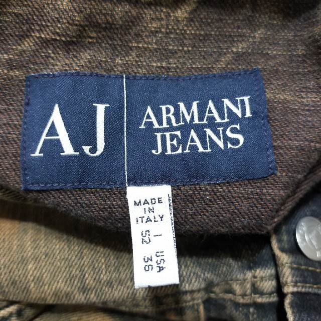 ARMANI JEANS(アルマーニジーンズ)のARMANI JEANS デニムジャケット　52　美品 メンズのジャケット/アウター(Gジャン/デニムジャケット)の商品写真