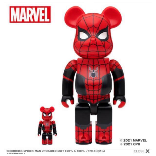 BE@RBRICK UPGRADED SUIT100%&400% スパイダーマン