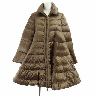 モンクレール(MONCLER)のモンクレール sacai MIEKO ダウンコート フレア ロング 1 S 茶(ダウンコート)