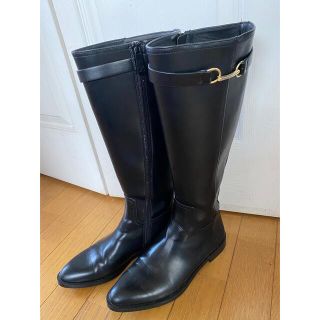 ザラ(ZARA)のZARA ブーツ　37 黒　ロングブーツ　ザラ(ブーツ)