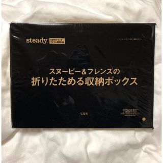 スヌーピー(SNOOPY)のsteady. 10月号付録　スヌーピー&フレンズの折りたためる収納ボックス(ケース/ボックス)