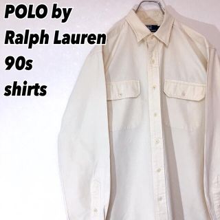 ポロラルフローレン(POLO RALPH LAUREN)のポロ ラルフローレン メンズ 90s オーバーサイズ 長袖 シャツ M 古着(シャツ)