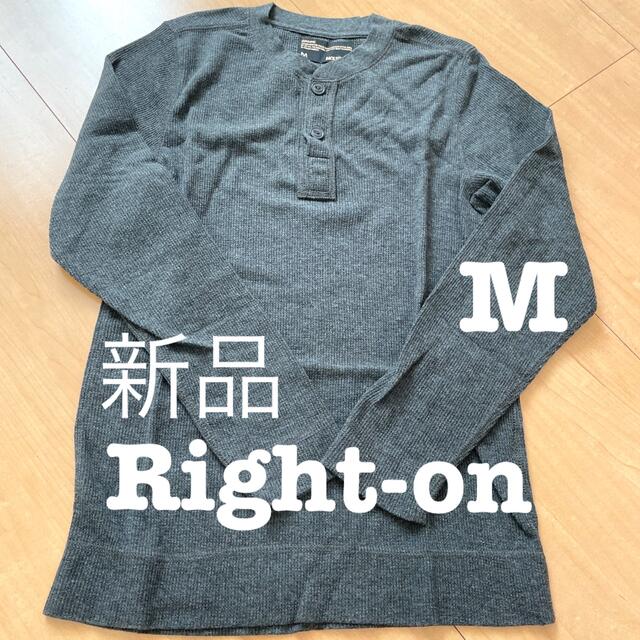 Right-on(ライトオン)の新品　Right-on トップス　メンズ　ヘンリーネック　M メンズのトップス(Tシャツ/カットソー(七分/長袖))の商品写真