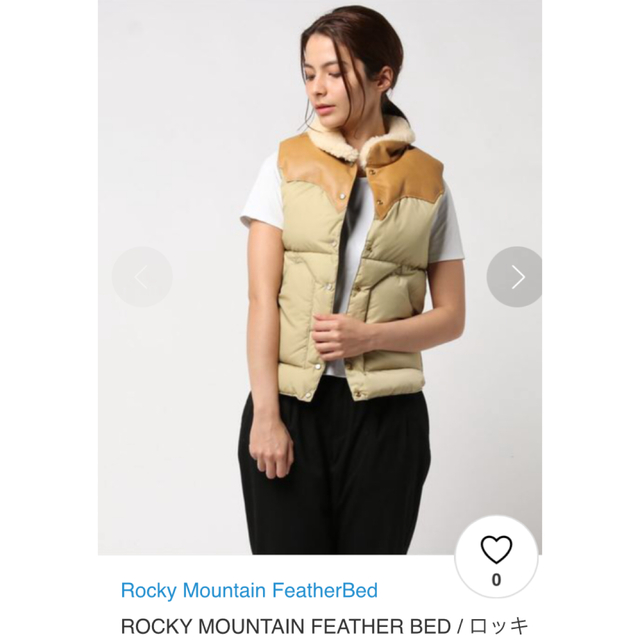 Rocky Mountain Featherbed(ロッキーマウンテンフェザーベッド)のFREAK'S STORE  ダウンベスト　Rocky Mountain  レディースのジャケット/アウター(ダウンベスト)の商品写真