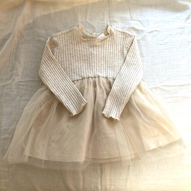 ZARA KIDS(ザラキッズ)のzara baby✳︎チュールワンピース　80cm キッズ/ベビー/マタニティのベビー服(~85cm)(ワンピース)の商品写真