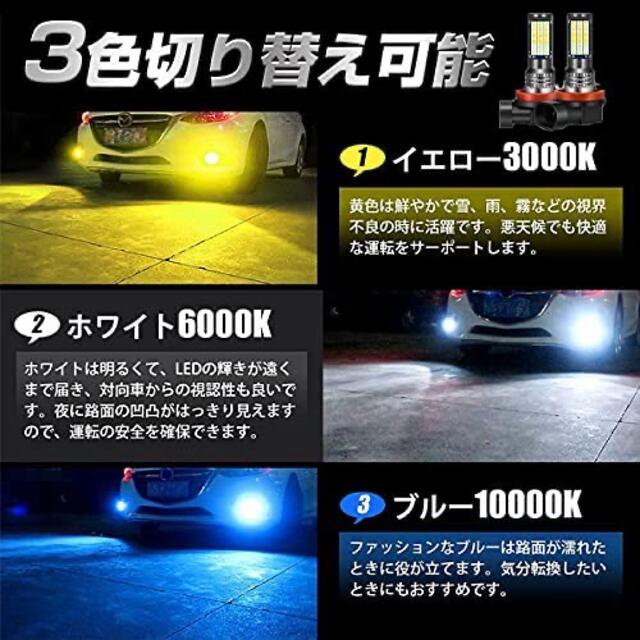 3色切替えフォグランプ　H8/H 11/H 16 自動車/バイクの自動車(車外アクセサリ)の商品写真