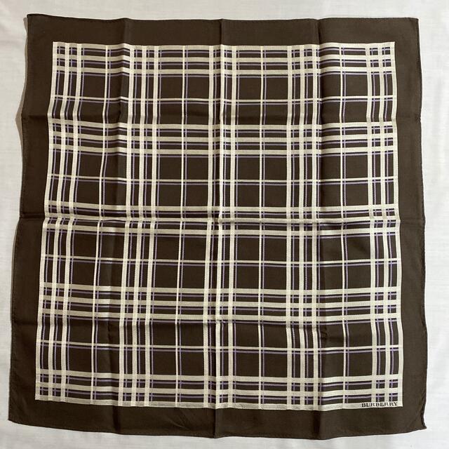 BURBERRY(バーバリー)のバーバリー　ハンカチ　中古品　ブラウン　#1358 レディースのファッション小物(ハンカチ)の商品写真