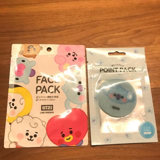 ボウダンショウネンダン(防弾少年団(BTS))のフェイスパック　BT21  2点セット(パック/フェイスマスク)