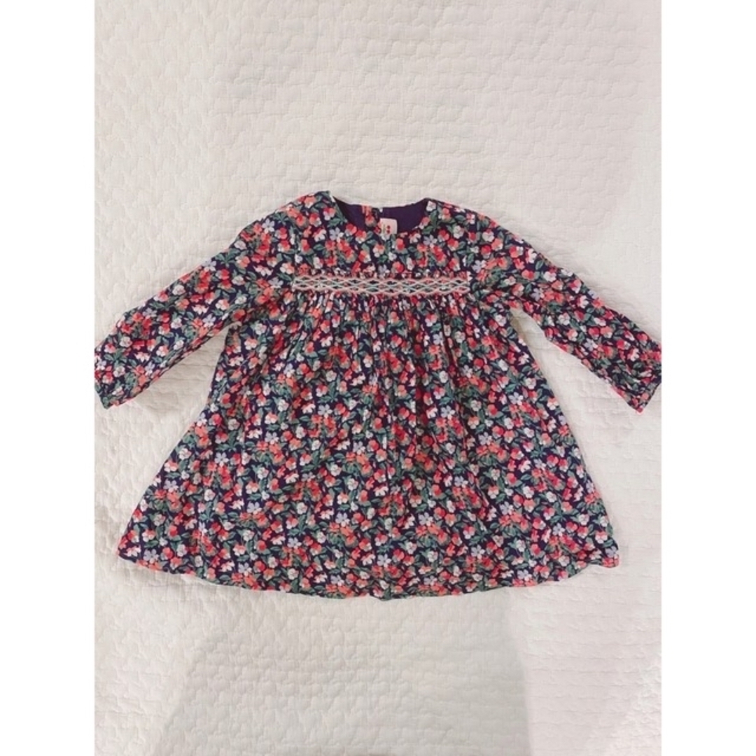 美品♡Bonpoint ボンポワン　長袖スモッキングワンピース　12M キッズ/ベビー/マタニティのベビー服(~85cm)(ワンピース)の商品写真