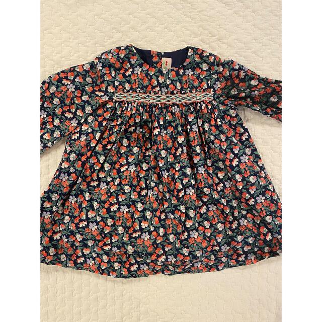 美品♡Bonpoint ボンポワン　長袖スモッキングワンピース　12M キッズ/ベビー/マタニティのベビー服(~85cm)(ワンピース)の商品写真