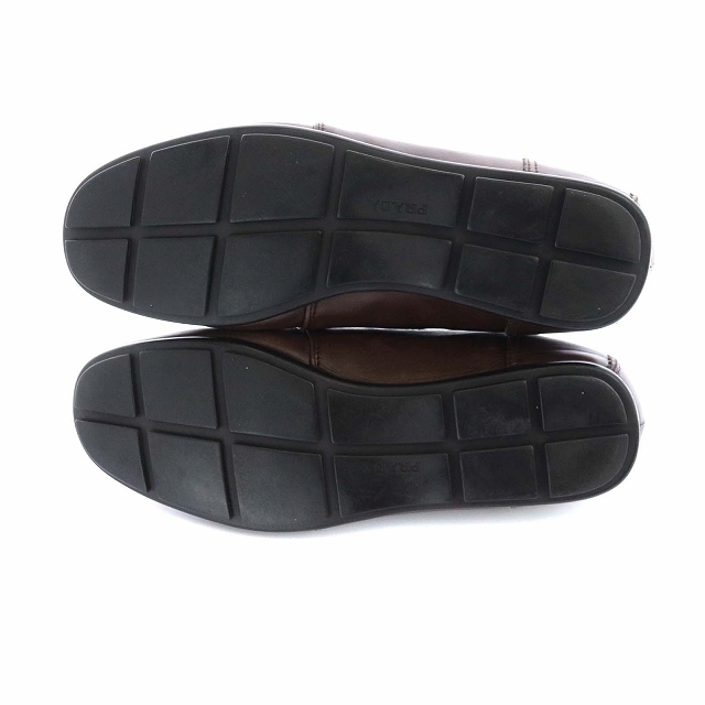 PRADA(プラダ)のプラダ ローカット スニーカー シューズ レザー 7 27.0cm 茶 ブラウン メンズの靴/シューズ(スニーカー)の商品写真