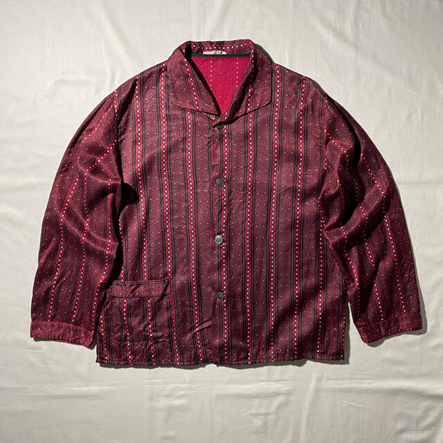 70s-80s シルクパジャマシャツ ユーロヴィンテージ