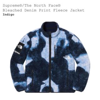 シュプリーム(Supreme)の新品 Supreme Bleached Denim Print Fleece M(ブルゾン)