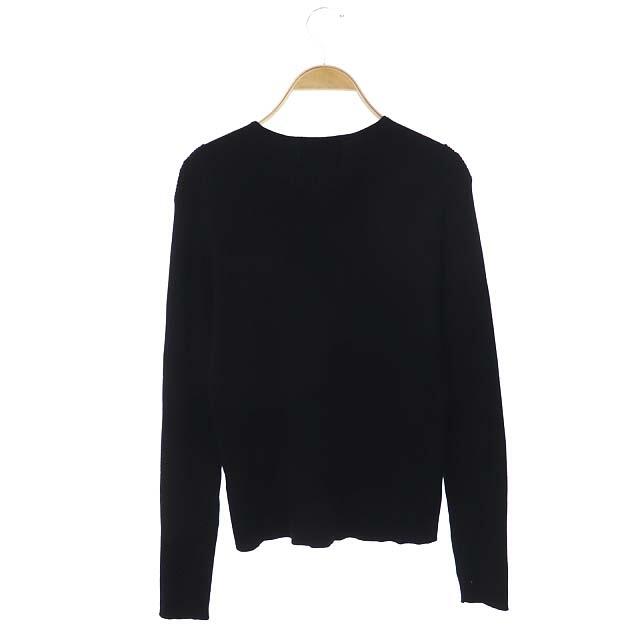 BLACK by moussy(ブラックバイマウジー)のブラック バイ マウジー トップス リブカットソー 長袖 プルオーバー F 黒 レディースのトップス(カットソー(長袖/七分))の商品写真