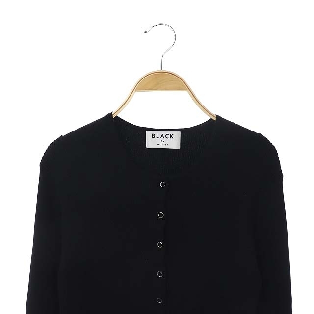 BLACK by moussy(ブラックバイマウジー)のブラック バイ マウジー トップス リブカットソー 長袖 プルオーバー F 黒 レディースのトップス(カットソー(長袖/七分))の商品写真