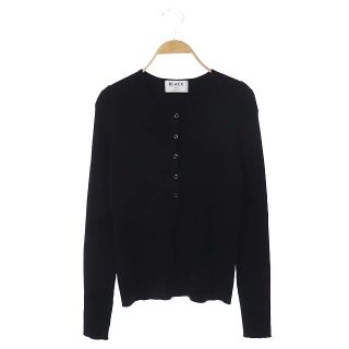 ブラックバイマウジー(BLACK by moussy)のブラック バイ マウジー トップス リブカットソー 長袖 プルオーバー F 黒(カットソー(長袖/七分))