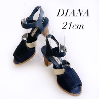 ダイアナ(DIANA)の【お出かけに✨】DIANA ストラップサンダル　デニム　21cm 美脚　脚長(ハイヒール/パンプス)