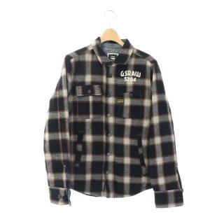 ジースター(G-STAR RAW)のジースターロウ ジャケット チェック ウール混 S 黒 グレー ブラック(その他)