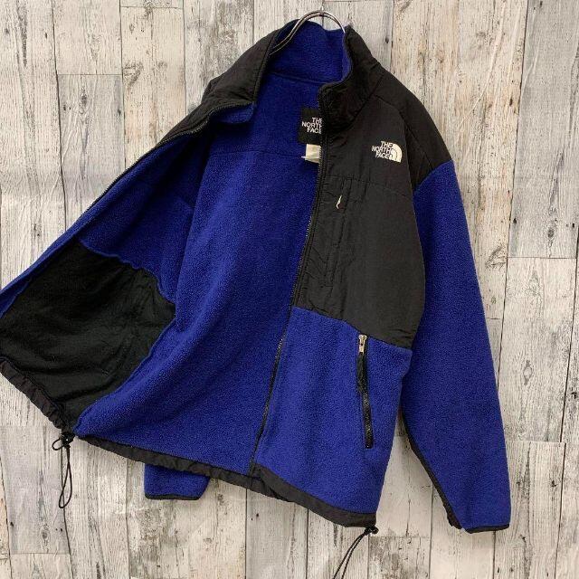 美品US規格ノースフェイスデナリジャケット黒ブラックL青ブルー刺繍ロゴ 4