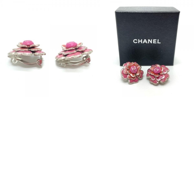 CHANEL(シャネル)のシャネル ココマーク カメリア イヤリング ピンク レディースのアクセサリー(イヤリング)の商品写真