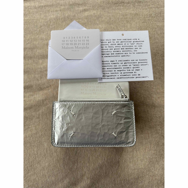 margiela マルジェラ 財布 シワ加工 wallet silver