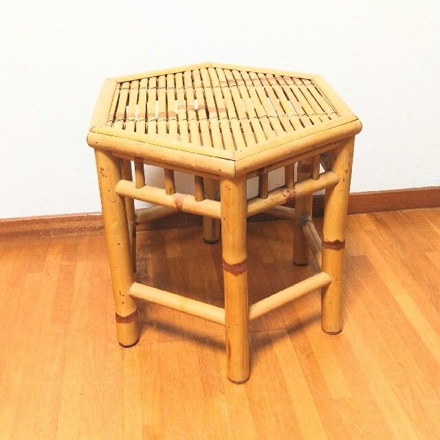 ◆アンティーク✨竹製★サイドテーブル