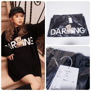 新品】 Darich ダーリッチ ベアジャガードニットワンピース ブラック ...