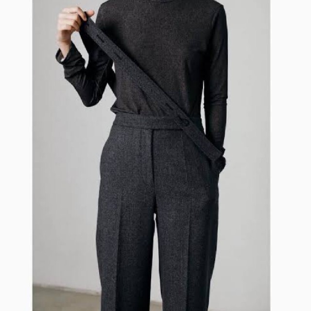 新品 LE CIEL BLEU ベルテッドヘリンボーンパンツパンツ