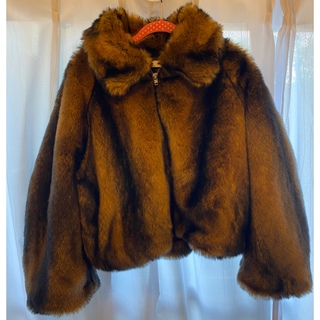 leinwand Mama's Faux-fur Jacket / Brownの通販 by saki's shop ...