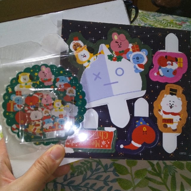 BT21 コースター クリスマスケーキ BTS エンタメ/ホビーのおもちゃ/ぬいぐるみ(キャラクターグッズ)の商品写真