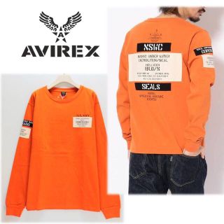 アヴィレックス(AVIREX)の《アヴィレックス》新品 ワッペン ステンシルTシャツ ロンT 大きいサイズ XL(Tシャツ/カットソー(七分/長袖))