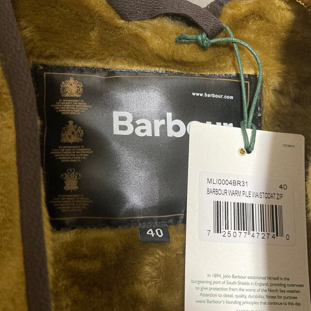 新品 Barbour warm pile waistcoat 40ライナー