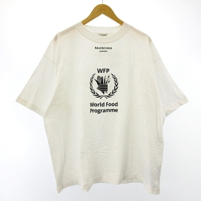バレンシアガ 18年 WFPコラボTシャツ プリント 半袖 カットソー 白 L | フリマアプリ ラクマ