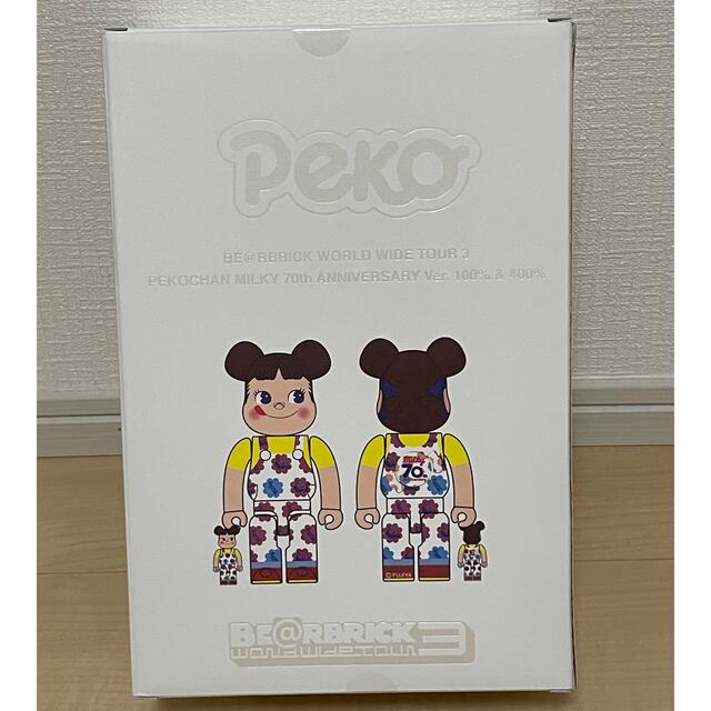 BE@RBRICK ペコちゃん　ミルキー70周年デザイン　100% & 400%