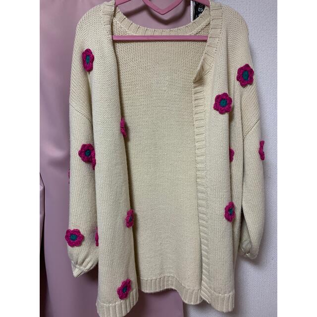 キャンディーストリッパーFLOWER CROCHET KNIT カーディガン