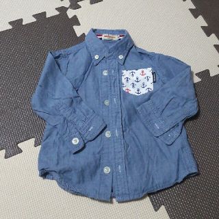 ミキハウス(mikihouse)のさらに値下げしました！MIKIHOUSE　デニム長袖シャツ　80センチ(シャツ/カットソー)