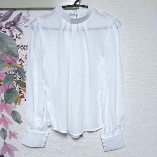 【SALE】シフォンブラウス（ホワイト）(シャツ/ブラウス(長袖/七分))